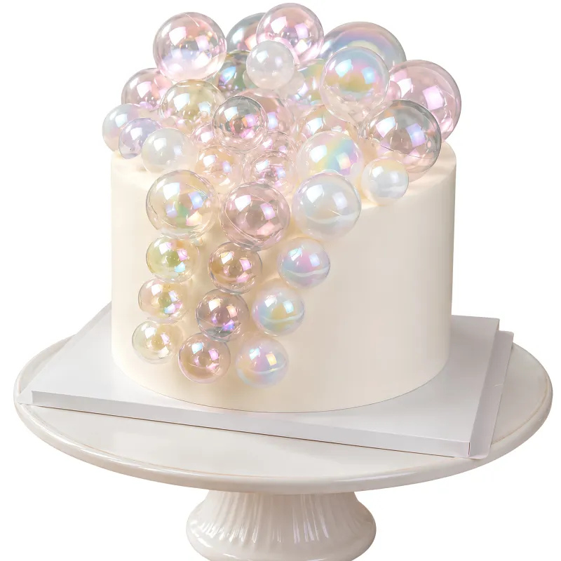 Set Cake Topper Bolas Transparentes