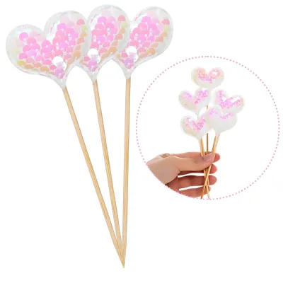 *Preventa* Cake Topper Corazon De Lentejuelas