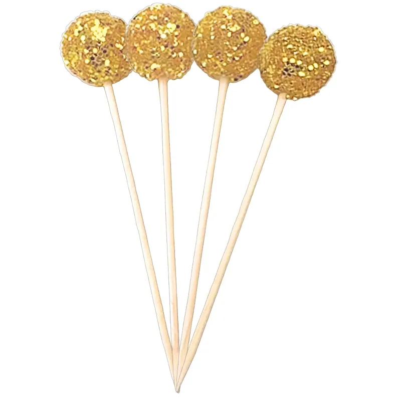 *Preventa* Cake Topper Bolitas Gibreadas Doradas