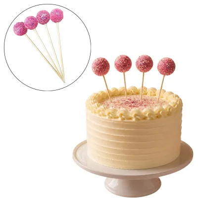 Cake Topper Bolitas Gibreadas Rosas
