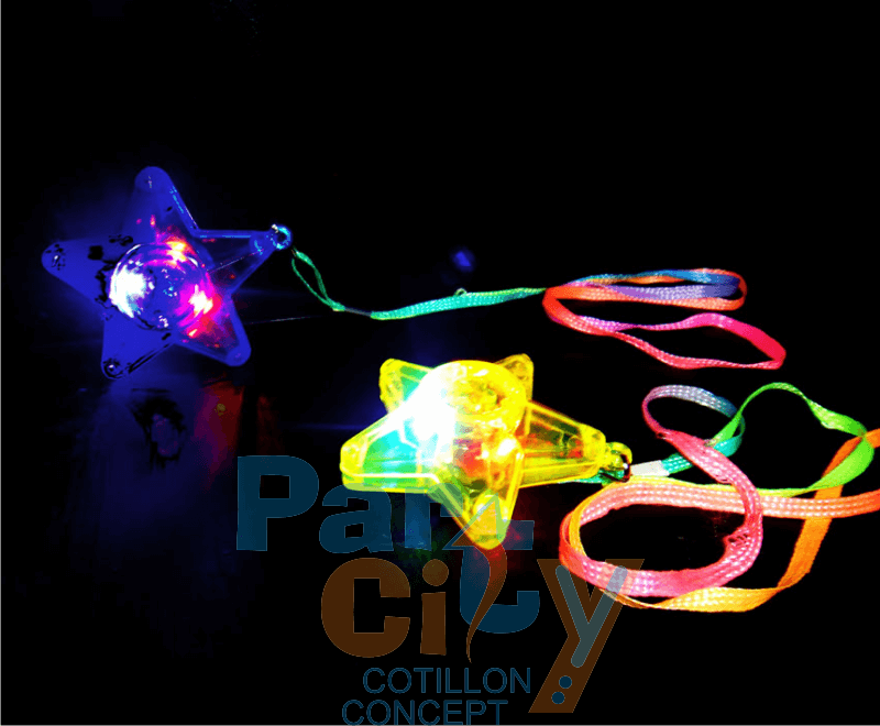 colgante estrella luminoso