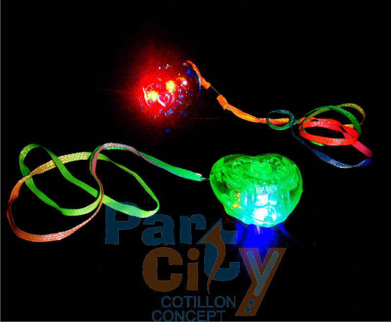 colgante corazón luminoso