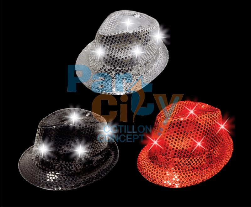 SOMBRERO LENTEJUELAS CON LUZ