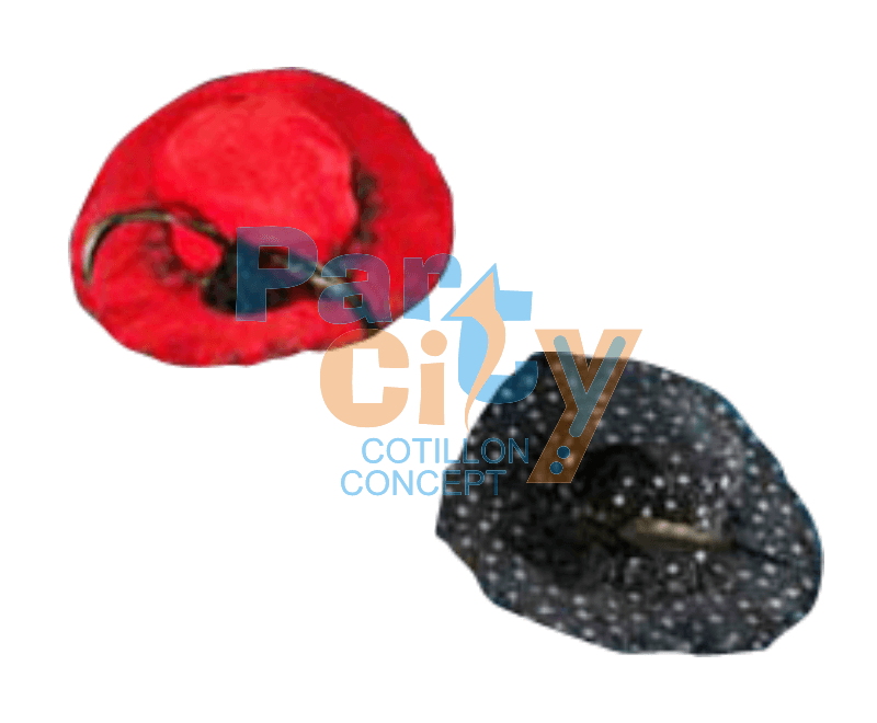 SOMBRERO CAPELINA CON PLUMA Y VOLADO