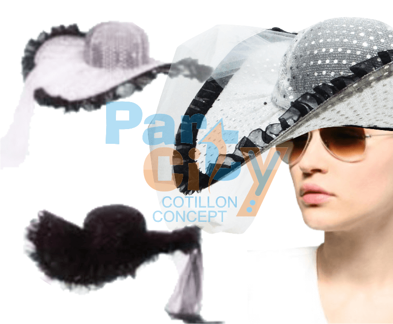 SOMBRERO CAPELINA CON TUL