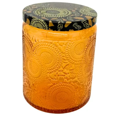 ENVASE PARA FABRICACION DE VELAS NARANJA X6 UNIDADES