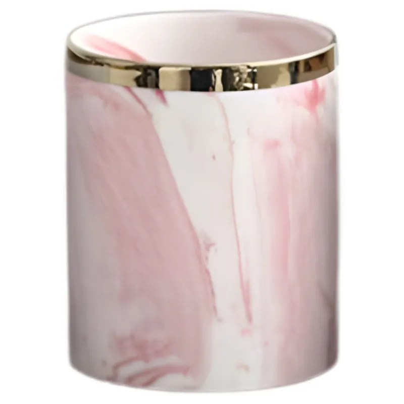 ENVASE PARA FABRICACIÓN DE VELAS MARMOLADO ROSA X6 UNIDADES
