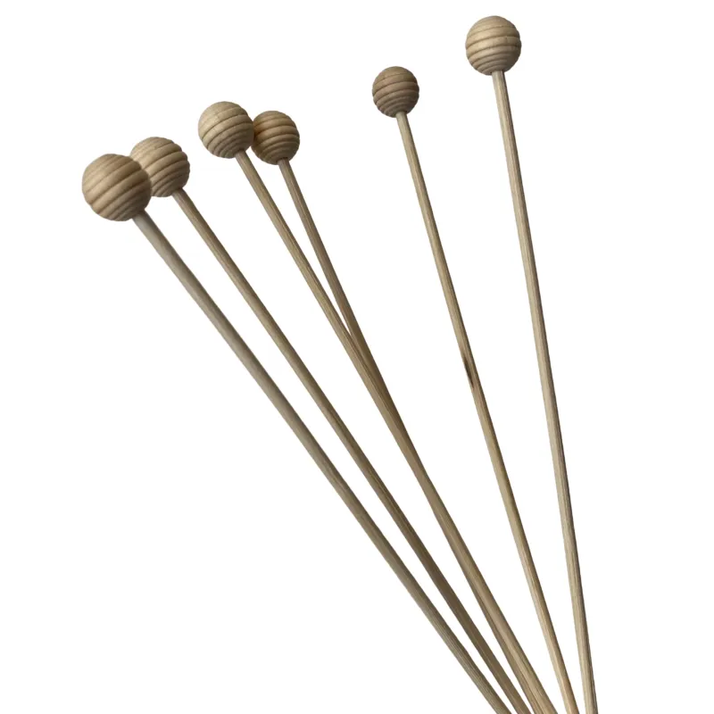 VARILLAS BAMBU BOLITAS RAYADAS X10 UNIDADES