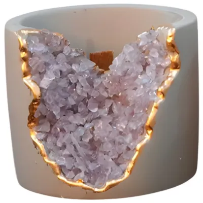 VELA AROMÁTICA IMPORTADA CON PIEDRAS X3 UNIDADES